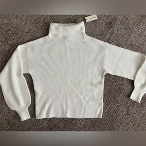 Francesca's Collections Cream Cowl Neck Sweater